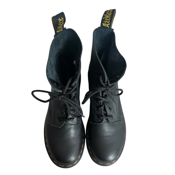 Dr Martens Black Leather Lace-Up Boots - Picture 4 of 10
